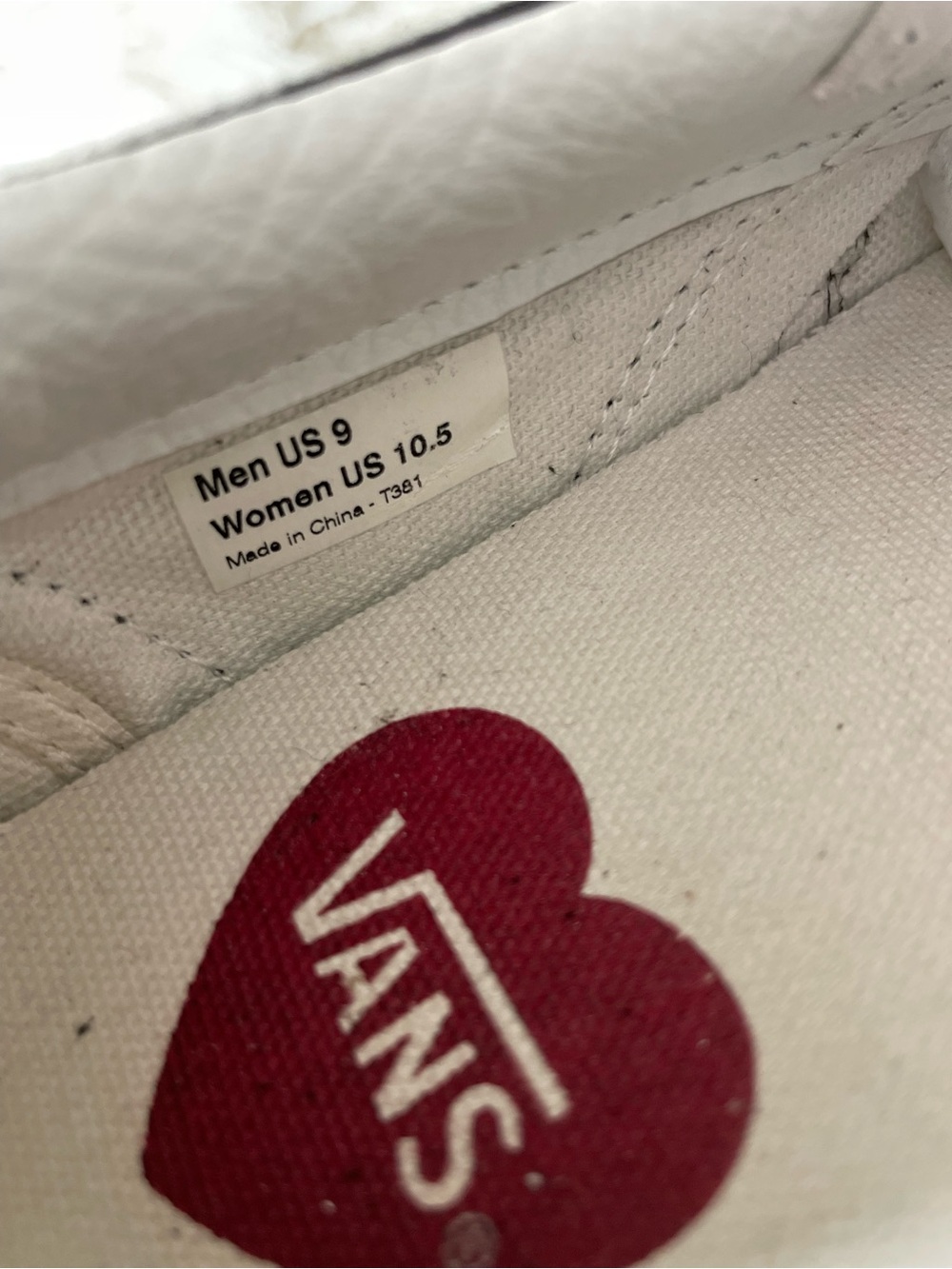 Vans slip on sneakers I love my vans hearts candy size 10.5 women black - Picture 5 of 9
